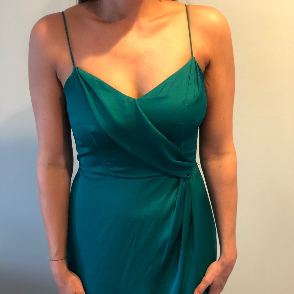 Banana Republic faux wrap green cocktail dress